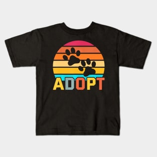 Rainbow Adopt A Dog Kids T-Shirt